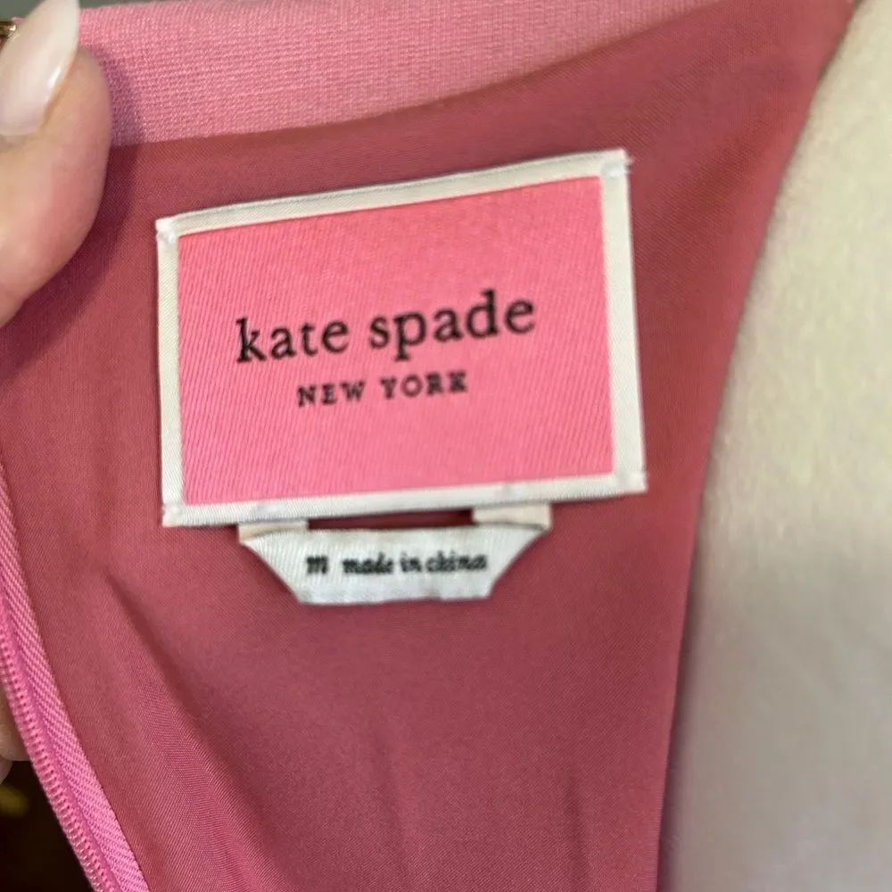 Kate Spade Pink Ponte Puff Sleeve Dress